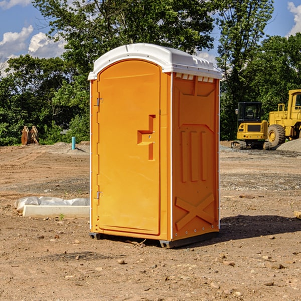 how often are the portable restrooms cleaned and serviced during a rental period in Hartford VT